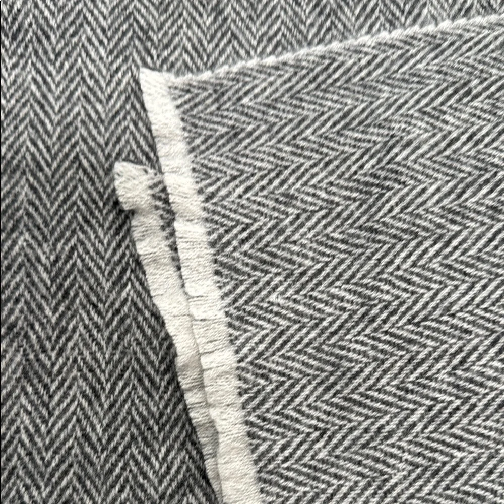 NWT Vince Cashmere Scarf in Gray and White